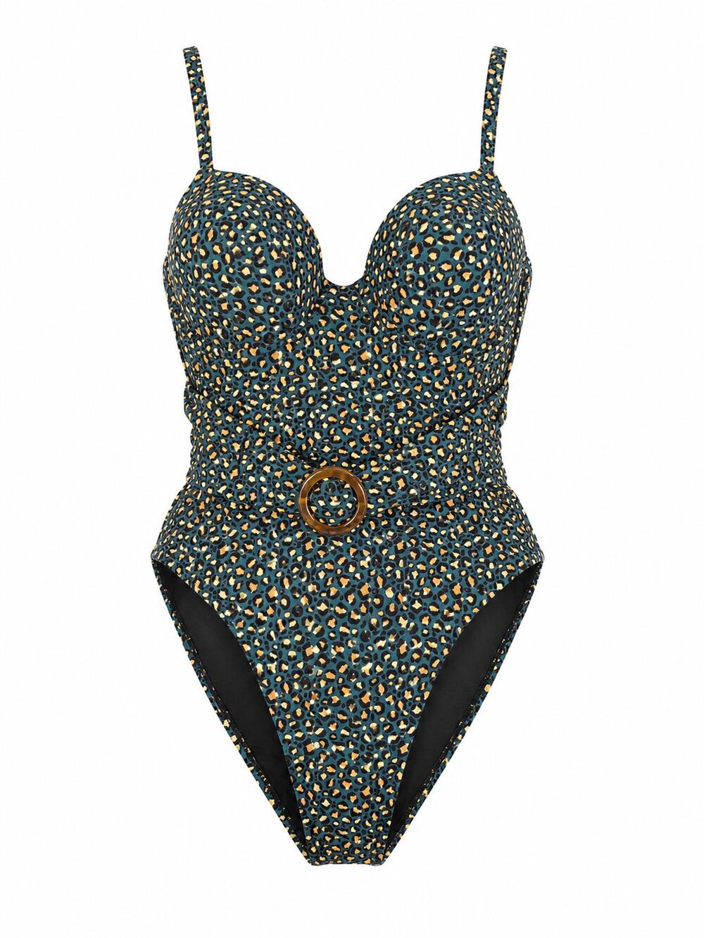 NWT Cupshe Leopard Print One Piece Swimsuit L